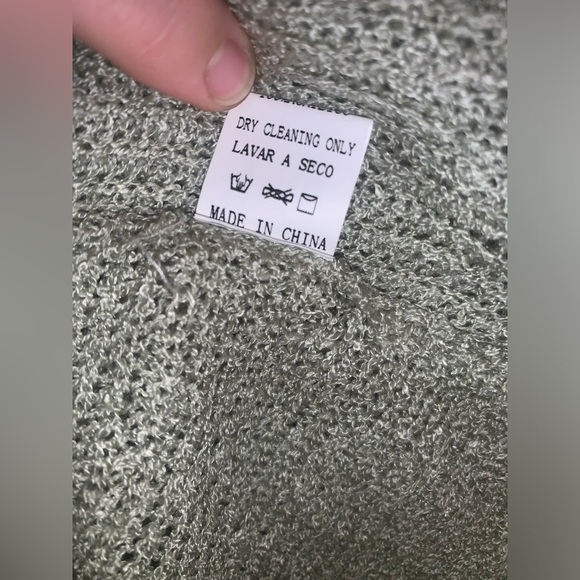 NWOT Becool Sage Green Knit Sleeveless Top - Open Back Twist - Size Medium/Large - Picture 7 of 9